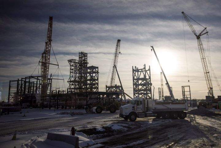Inter Pipeline's Heartland Petrochemical Complex is shown under construction in Fort Saskatchewan, Alta., on Thursday, January 10, 2019. Canada's slow-growing petrochemical industry is headed for its biggest surge of expansion spending in five years in 2019, thanks in large part to incentive programs by federal and provincial governments.