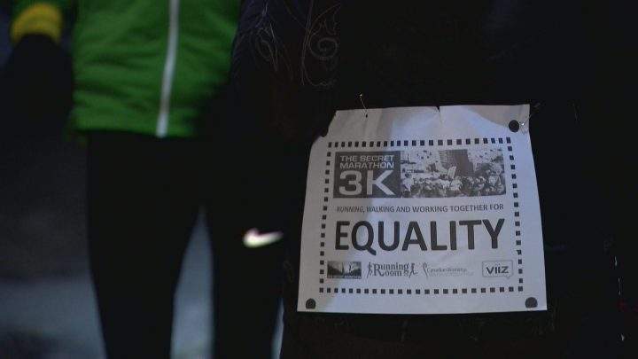 Lethbridge runners took part in the second annual Secret Marathon in support of educational programs for Afghan women and girls on Wednesday.