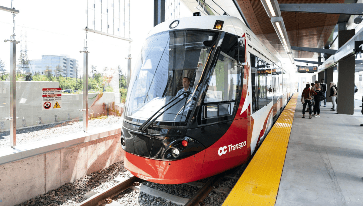 OC Transpo's light-rail train could be open to riders as early as this summer.