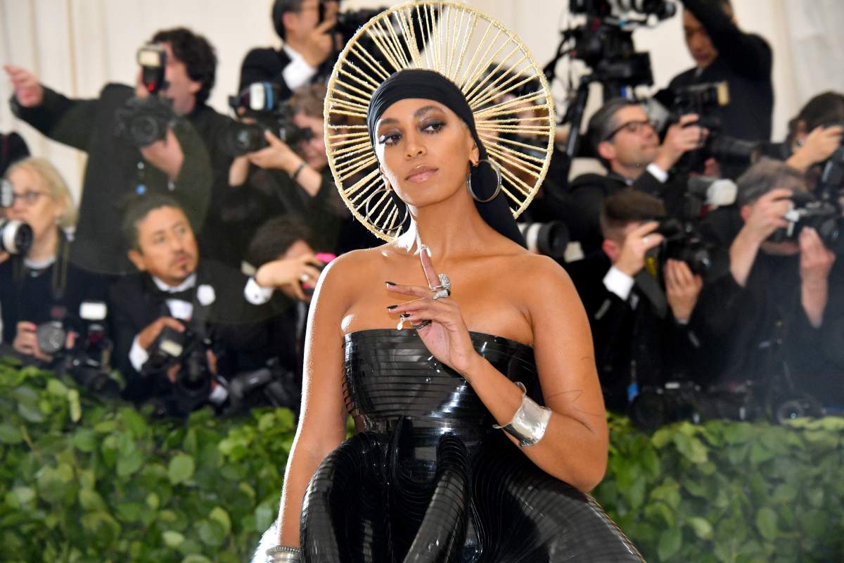 Solange Knowles attends the Heavenly Bodies: Fashion & The Catholic Imagination Costume Institute Gala at The Metropolitan Museum of Art on May 7, 2018, in New York City.