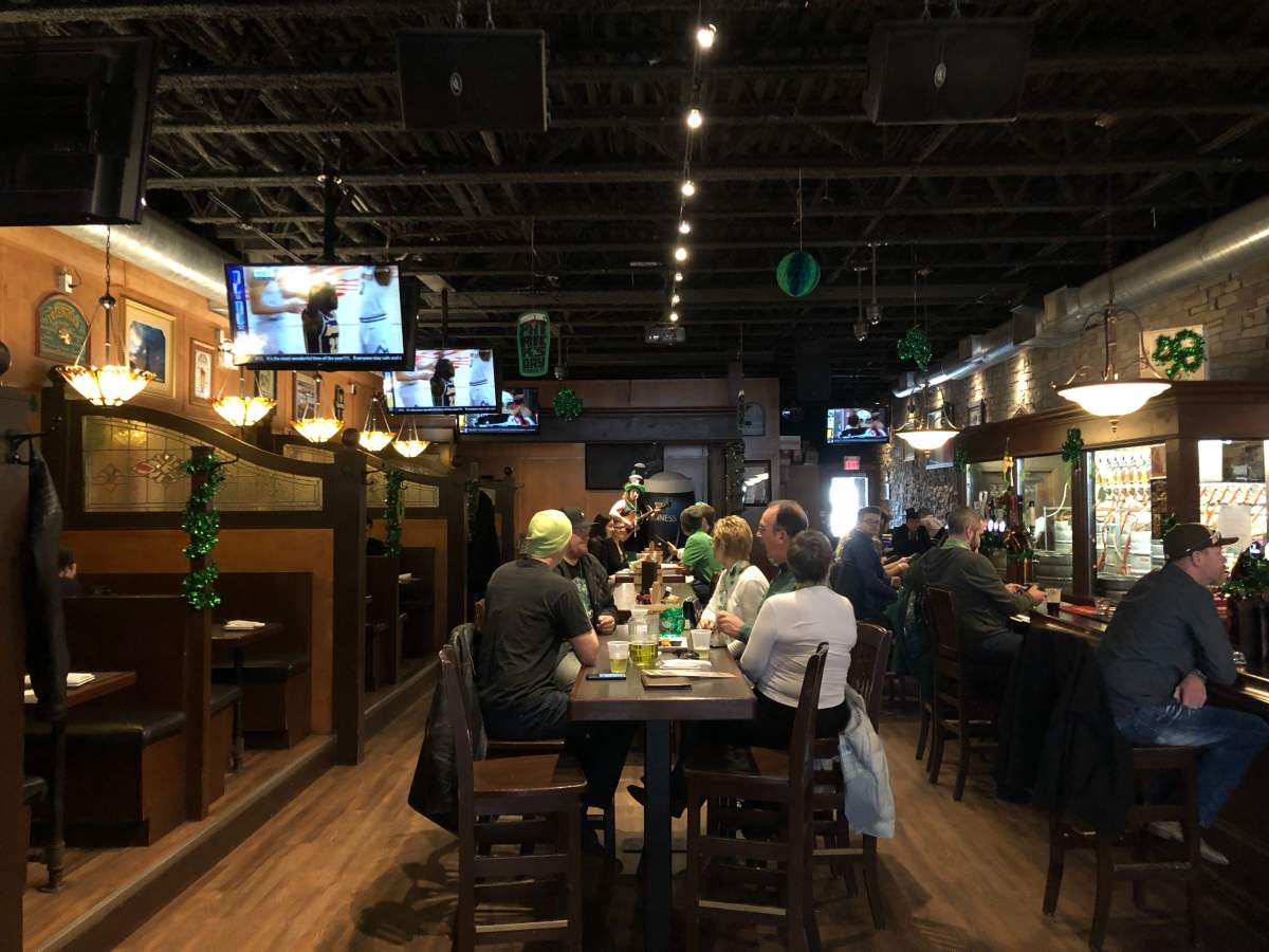 St. Patrick’s Day revellers spend an afternoon inside McCabe’s Irish Pub and Grill on Richmond St.