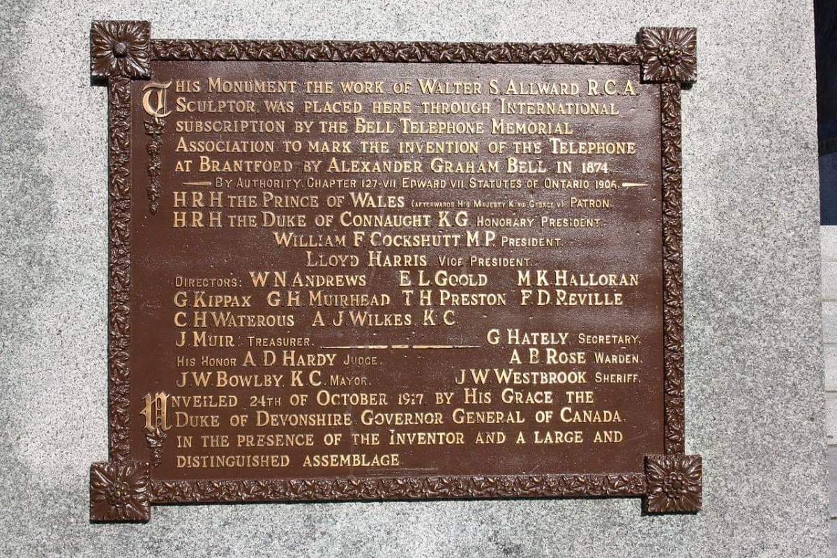 The Brantford Police Service is currently investigating the theft of a historical plaque from the monument at Bell Memorial Park.