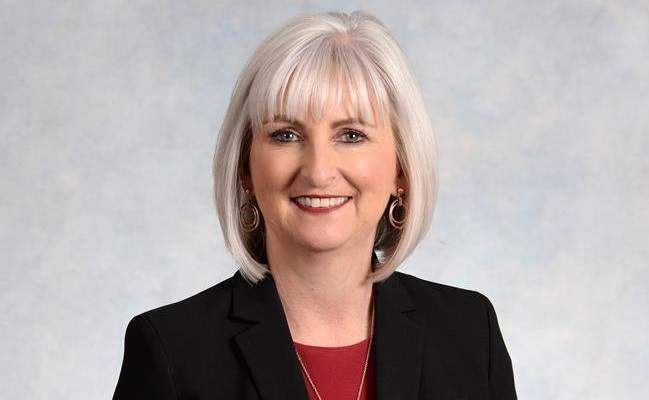 Teri Mooring poses in this undated handout photo. The next president of the BC Teachers' Federation is Quesnel, B.C., elementary school teacher Teri Mooring. She was elected Tuesday, on the final day of the union's annual general meeting in Victoria.