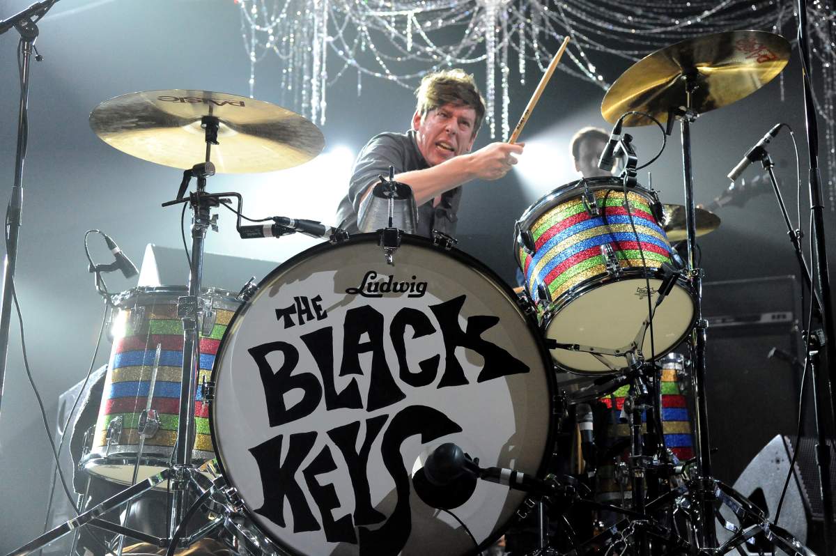 Patrick Carney of the Black Keys performs at Gibson Amphitheatre on Dec. 11, 2011, in Universal City, Calif.