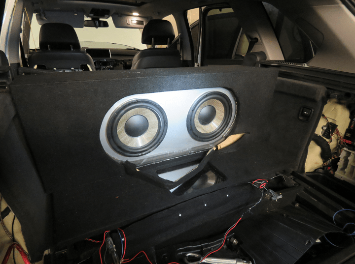 A vehicle trap used to conceal drugs, money and weapons.