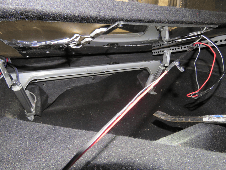 A vehicle trap discovered by police in a drug investigation called “Project Baron.”