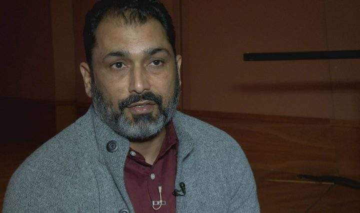 Serve2Unite​ cofounder Pardeep Singh Kaleka spoke at Mount Royal University in Calgary on Tuesday.