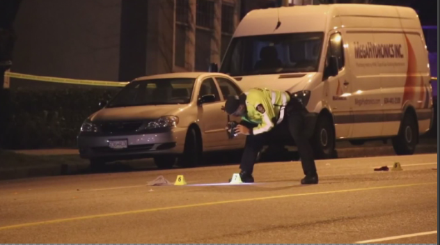 It happened on Fraser Street near East 20th Avenue, just after midnight on Monday.