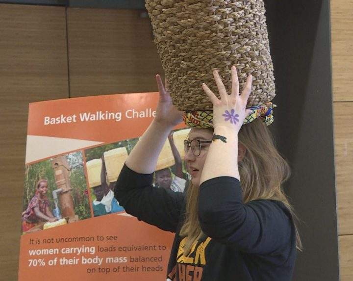 Calgarians took part in the fifth annual CARE Canada Walk In Her Shoes event on Sunday.