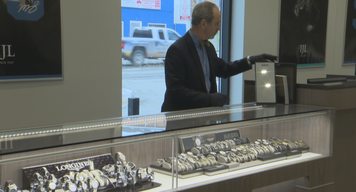 Carl Dyck, the watch brand manager of Independent Jewelers on Notre Dame Avenue in Winnipeg, Man.