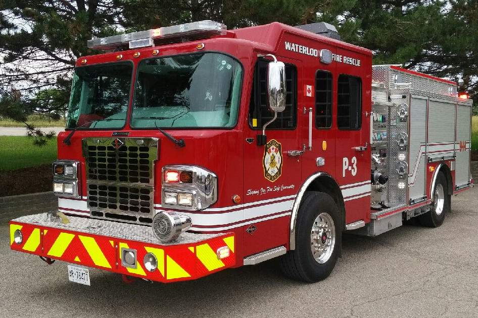 A Waterloo Fire Rescue truck.