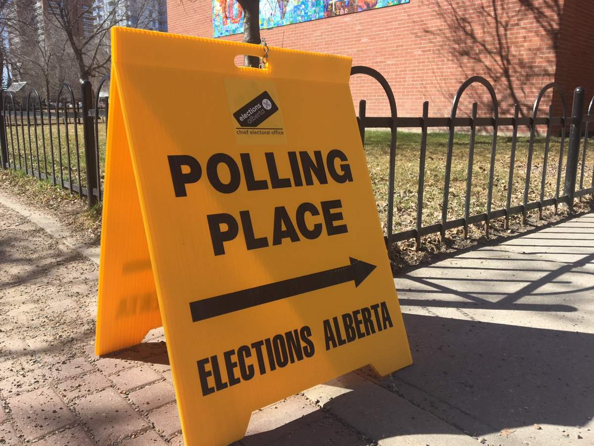 Alberta election day poll station April 16, 2019.