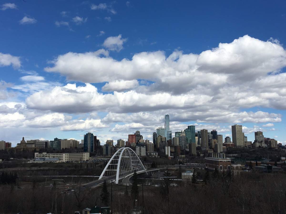 Edmonton skyline on Wednesday, April 17, 2019.