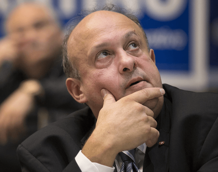 Michael Tibollo watches election night results in Vaughan, Ontario on Monday, October 19, 2015. The day after the Progressive Conservative government tabled its first budget earlier this month, officials told the Canadian Independent Music Association that the Ontario Music Fund would be reduced from $15 million to $7 million. 