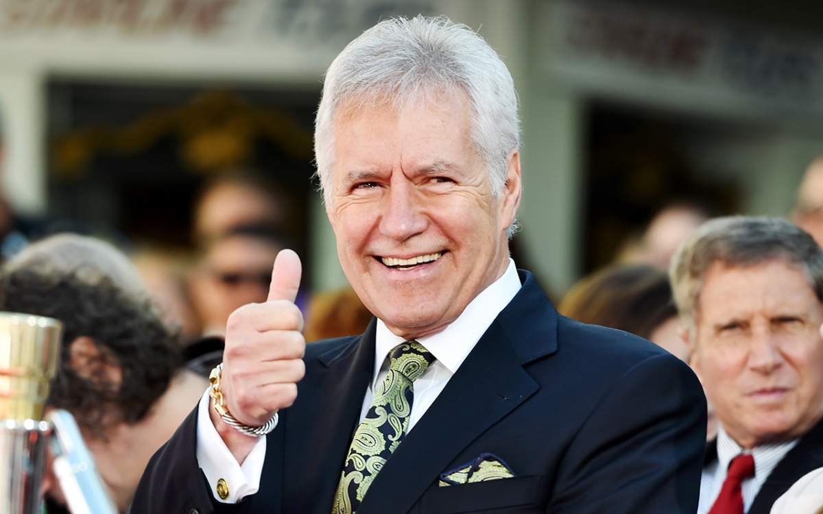 TV personality Alex Trebek attends the Christopher Plummer Hand and Footprint Ceremony during the 2015 TCM Classic Film Festival on March 27, 2015 in Los Angeles, California.