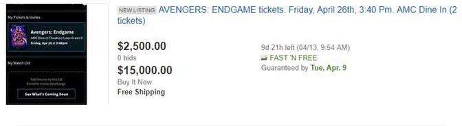 ‘Avengers: Endgame’ ticket presale erupts in chaos, some now selling for thousands on eBay - image