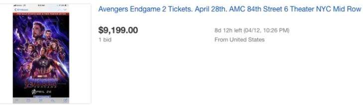 ‘Avengers: Endgame’ ticket presale erupts in chaos, some now selling for thousands on eBay - image