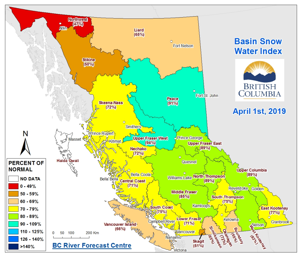 ‘Fingers crossed’: Flood fears recede but drought fears rise amid lower B.C. snowpack - image