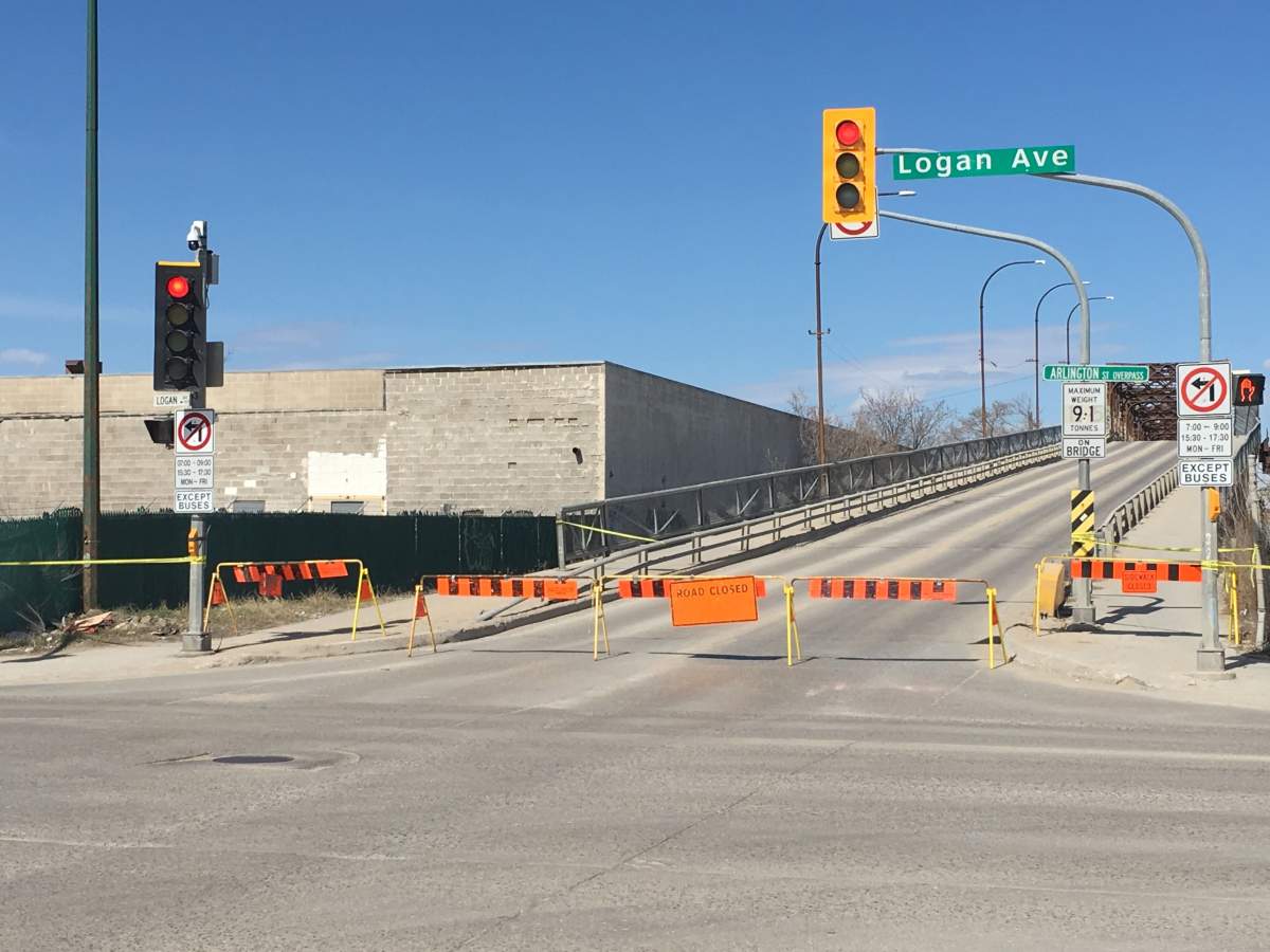 The Arlington Bridge was closed Sunday after a hole was discovered on the road.