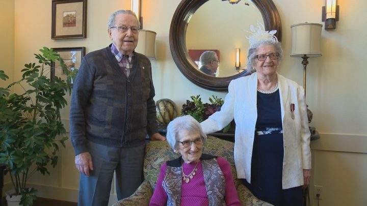 Harold Chapman, 101, Hildegarde Keller, 100, and Sophie Foster, 104, are three of the Century Club’s centenarians (pictured left to right).