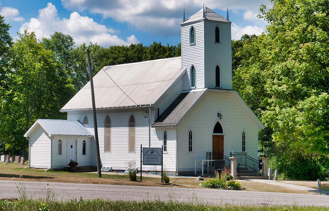 The church was built in 1863 and was an active part of the village.