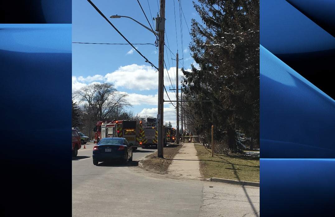 London fire crews attend a house fire on Commissioners Road east.