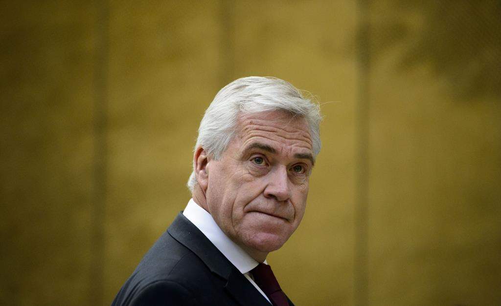 Dwight Ball, Premier of Newfoundland and Labrador, arrives to appear as a witness at a Senate Committee on Energy, the Environment and Natural Resources in the Senate of Canada Building in Ottawa on Thursday, Feb. 28, 2019. A provincial budget is being tabled Tuesday in Newfoundland and Labrador, but it will surprise no one if it doesn't make it to a vote. THE CANADIAN PRESS/Sean Kilpatrick.