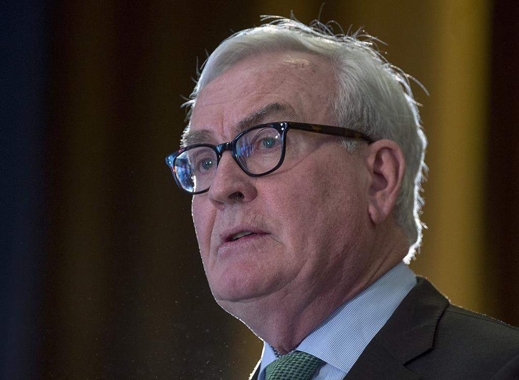 Kevin Vickers, the former House of Commons sergeant-at-arms, announces his intention to run for the leadership of the New Brunswick Liberals, in Miramichi, N.B., on March 15, 2019.