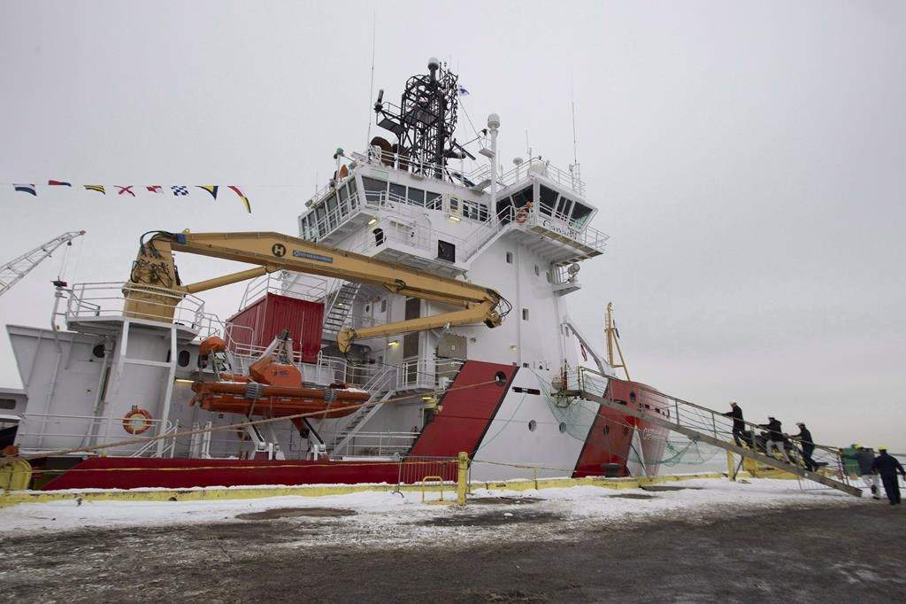 The CCGS Captain Molly Kool is presented to the media after undergoing refit and conversion work at the Davie shipyard, Friday, December 14, 2018 in Levis Que. Reduced search-and-rescue coverage, ferry-service disruptions, cancelled resupply runs to Arctic and coastal communities and nearly $2 million in lost navigational buoys.