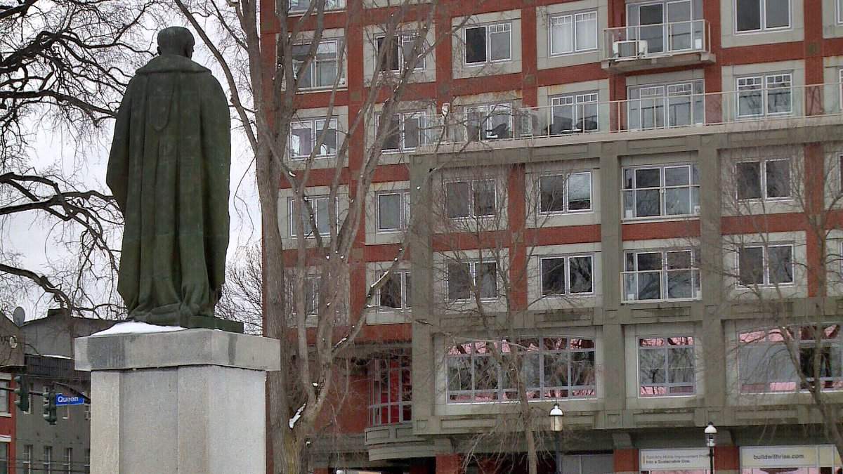 The city plans to develop a concert venue at the site. That revitalization would involve removing cast iron fencing, mature trees and a statue of Lord Beaverbrook.