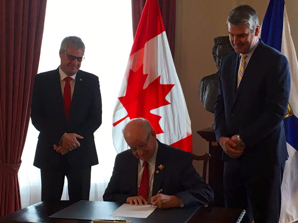 Gordon Wilson is sworn into cabinet on April 24, 2019. 