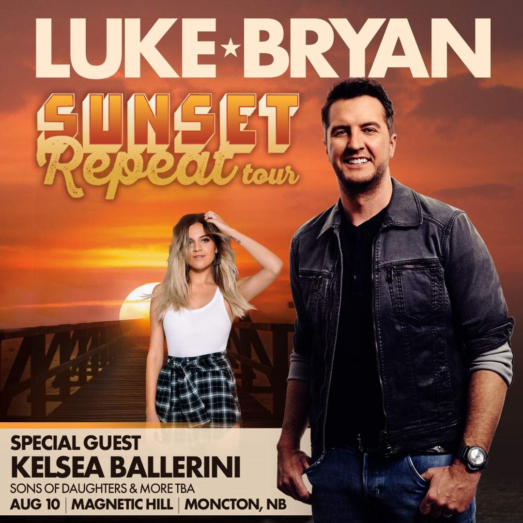 Luke Bryan will be headlining this summer's concert at Magnetic Hill in Moncton. 