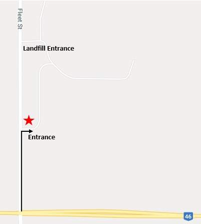 The depot is just south of the Fleet Street landfill with a separate entrance allowing residents to drop off yard waste without interacting with landfill operations.