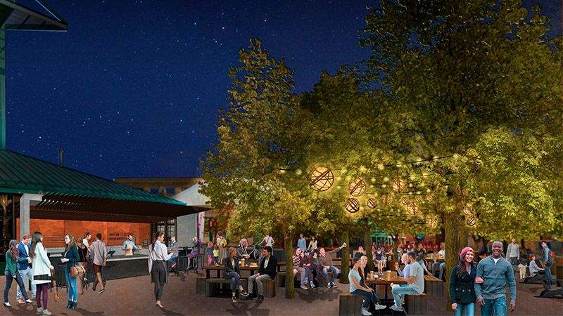 Artist's rendition of the upgraded Forks patio.