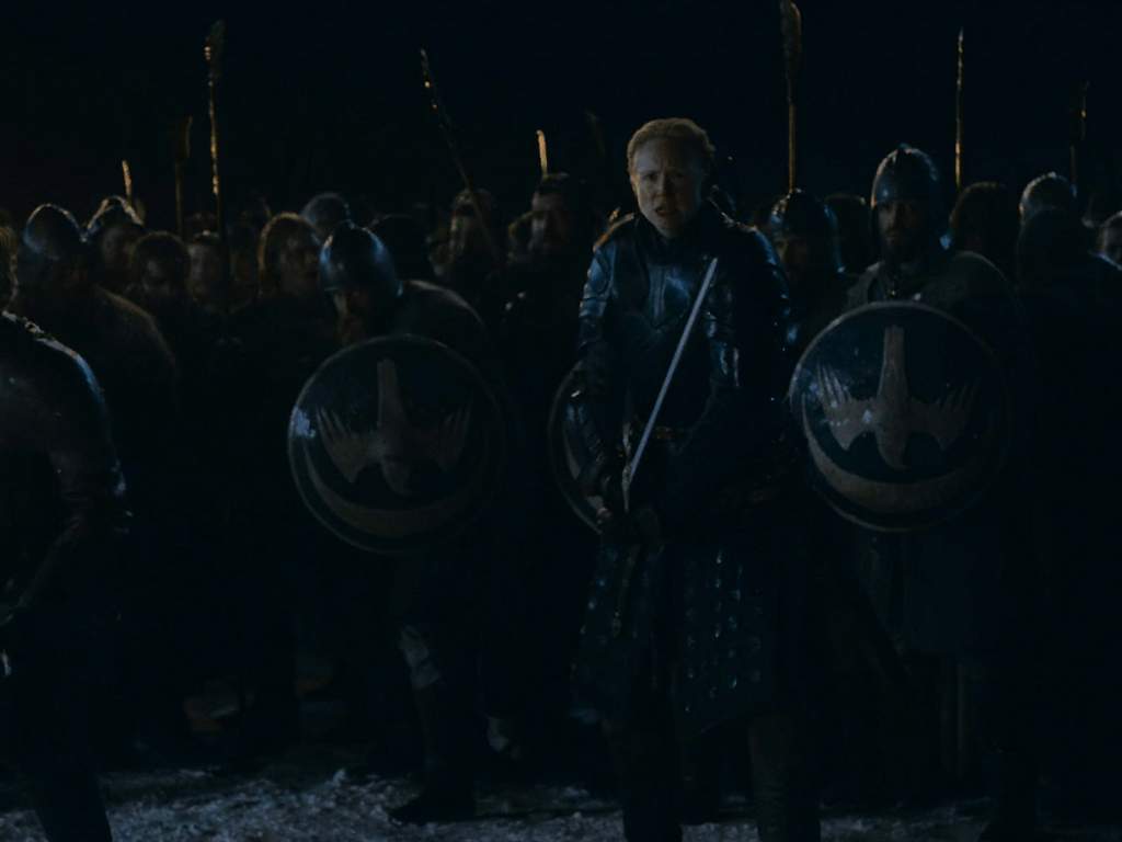 Brienne of Tarth during the Battle of Winterfell on ‘Game of Thrones.’