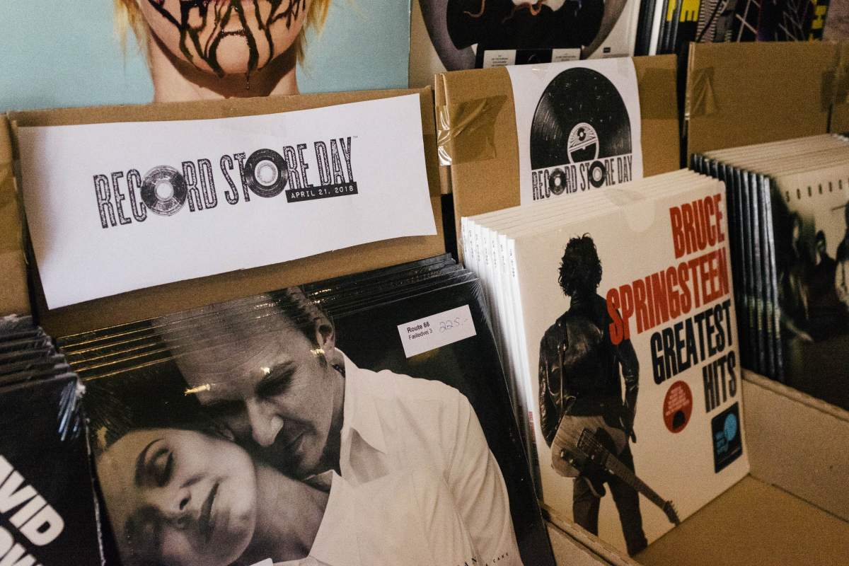 Danish vinyl store Route 66: one of many independent record stores that take part in the worldwide event Record Store Day in Copenhagen, Denmark, on April 21, 2018.