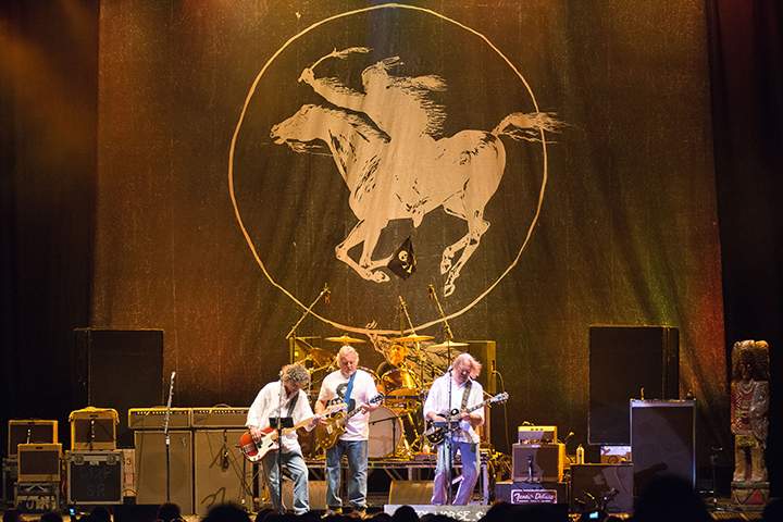 Neil Young performs with Crazy Horse at the Hard Rock Presents Pavilion in 2012 in Albuquerque, N.M.