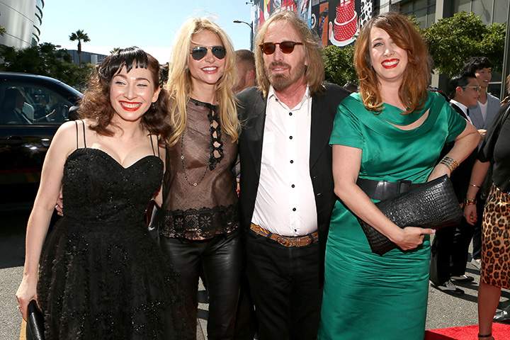 (L-R) Regina Spektor, Dana (York) Petty, Tom Petty and Adria Petty arrive at the 2012 MTV Video Music Awards at Staples Center on Sept. 6, 2012 in Los Angeles, Calif.