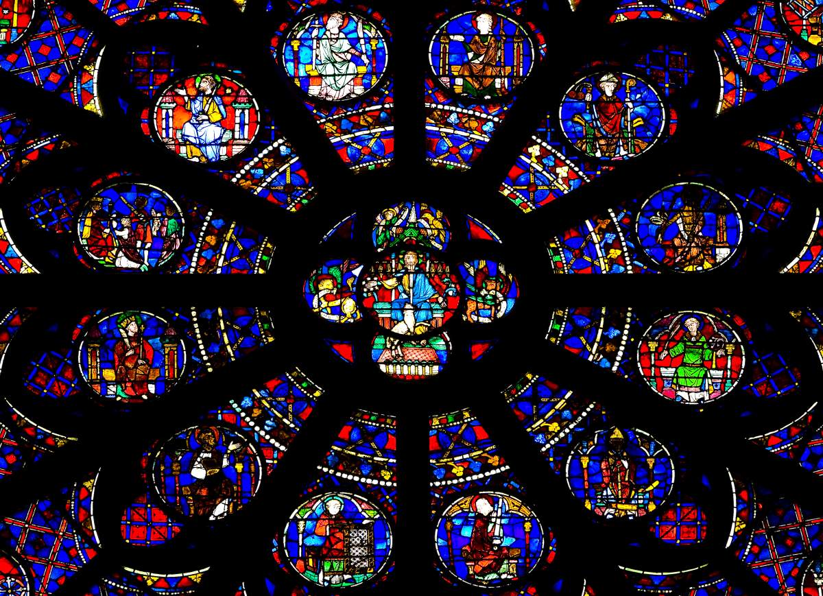 South Rose Window, Notre Dame, Paris.