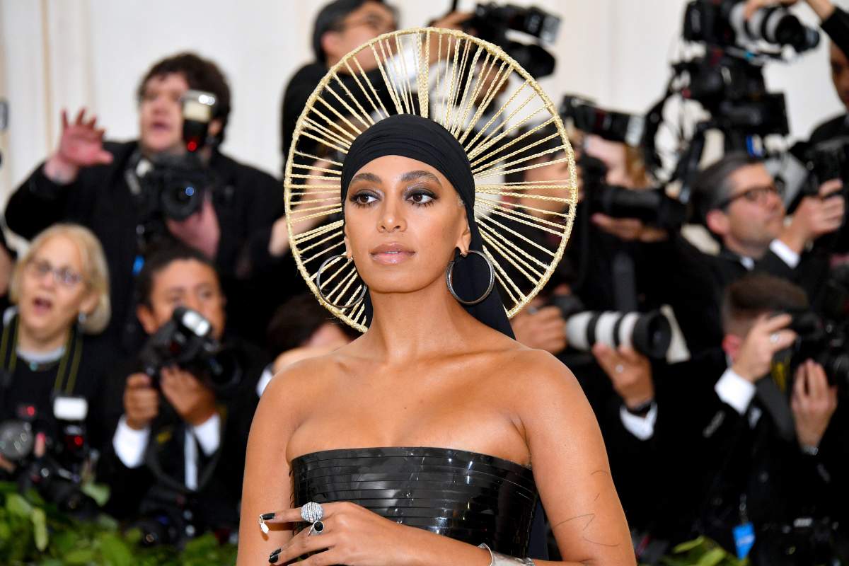 Solange Knowles attends the Heavenly Bodies: Fashion & The Catholic Imagination Costume Institute Gala at The Metropolitan Museum of Art on May 7, 2018 in New York City.
