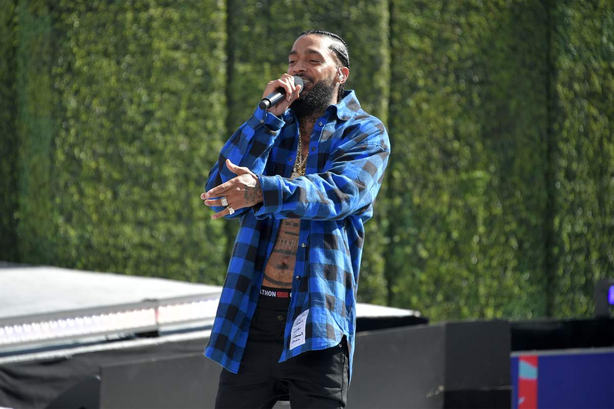 Nipsey Hussle performs onstage at Live! Red! Ready! Pre-Show, sponsored by Nissan, at the 2018 BET Awards at Microsoft Theater on June 24, 2018, in Los Angeles, California.