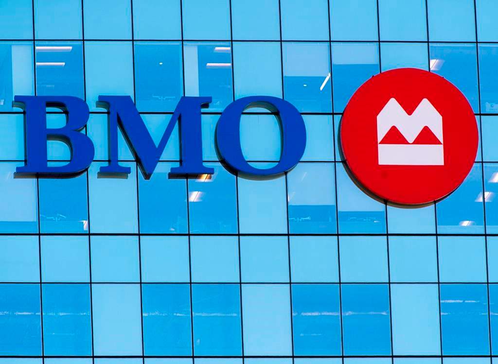 The BMO Bank of Montreal logo is seen on the BMO Nova Centre, housing their Atlantic Canadian headquarters and support services, in Halifax on Tuesday, April 2, 2019.