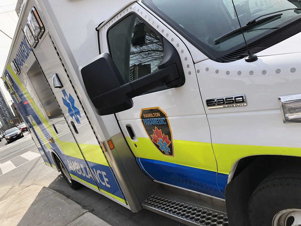 A man in his 20s suffered "life-altering injuries" after he was hit by a train by Hamilton General Hospital on Thursday morning.