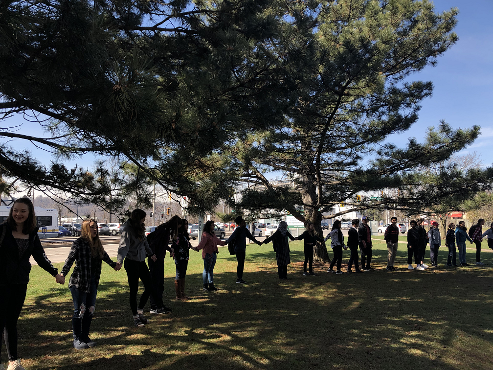 Westdale Secondary School students form ‘ring of peace’ around school to promote diversity - image