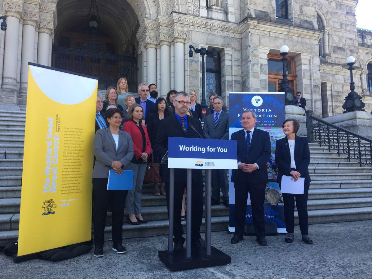 The B.C. Government has announced funding for providing healthy food for those in Victoria fighting  poverty. 