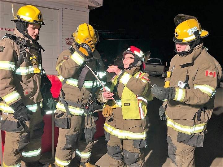 Lester McInally, middle, is a volunteer with the White Lake Fire Department. Anyone interested in volunteering at a Columbia Shuswap fire department can visit iwww.csrd.bc.ca.