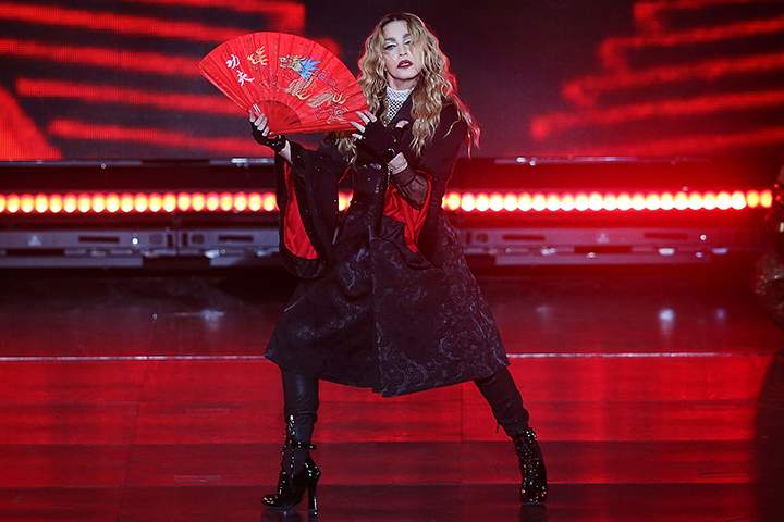 Madonna performs in concert at Rod Laver Arena on March 12, 2016 in Melbourne, Australia.