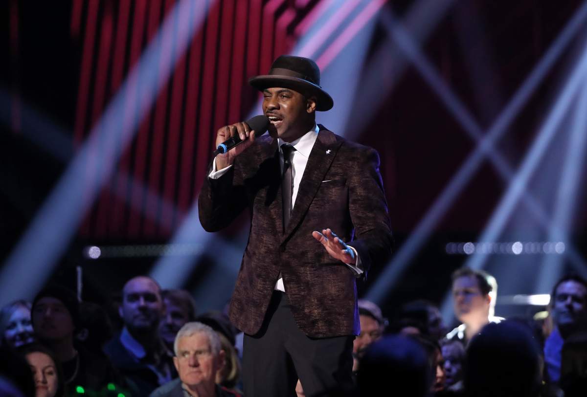 Maestro Fresh Wes speaks during the 2019 Juno Awards at Budweiser Gardens on March 17, 2019 in London, Ont.