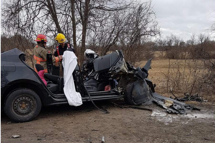 The collision left Highway 8 South closed for several hours.