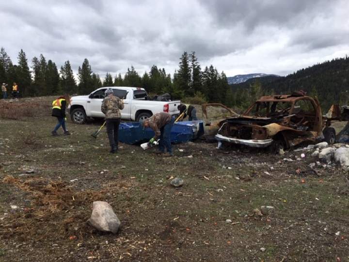 The community clean-up event was hosted by the Regional District of the Central Okanagan. Approximately 50 volunteers took part on Saturday.